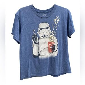 MAD Engine Blue Star Wars Tee with Stormtrooper and Popcorn